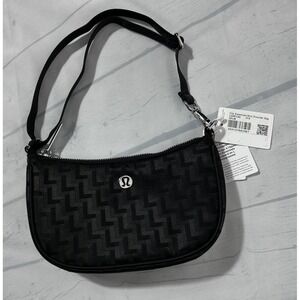 Lululemon City Essentials Mini Shoulder Bag Womens One Size Black Jacquard